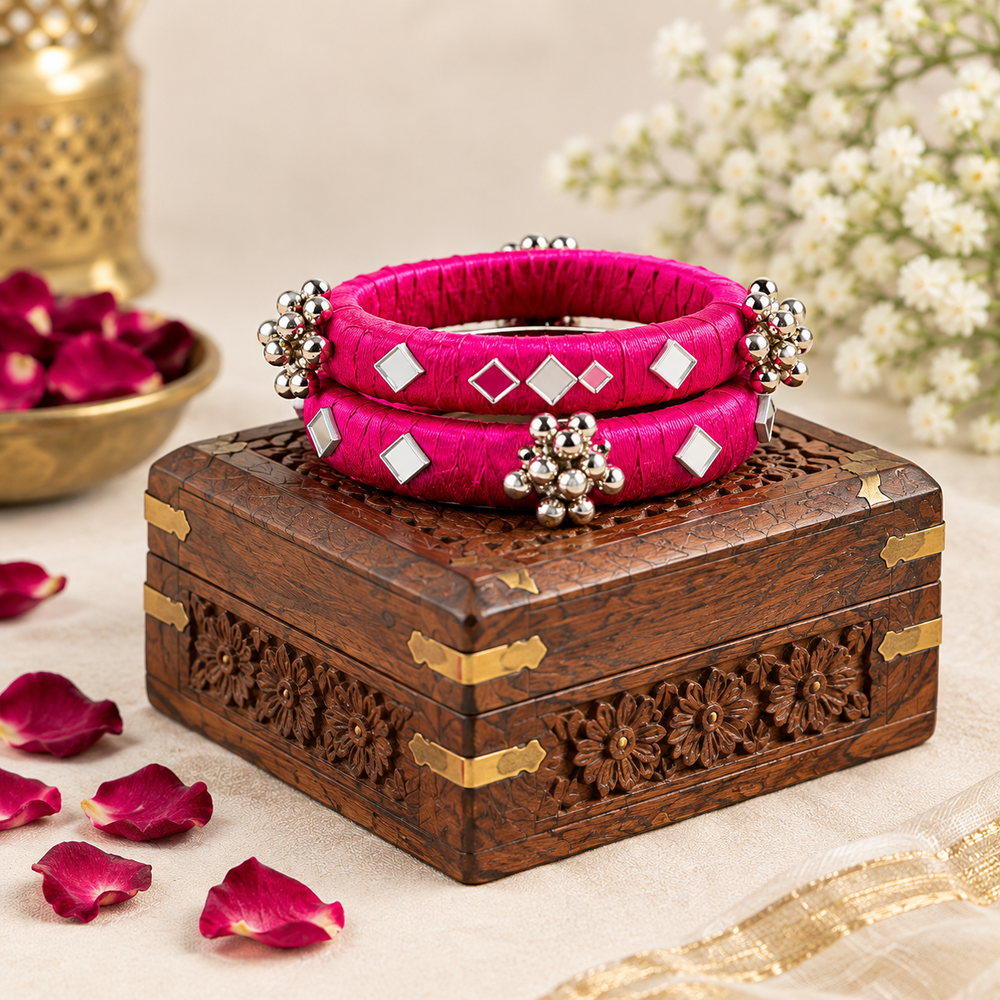 Fuchsia Pink Statement Bangles
