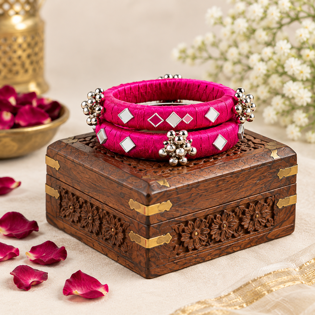 Fuchsia Pink Statement Bangles